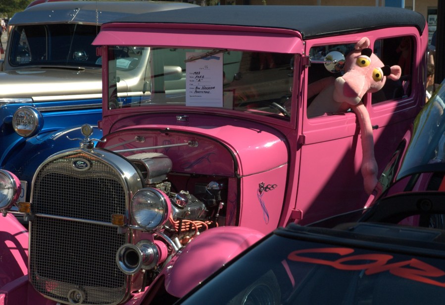 Pink Panther at the Summerland Car Show